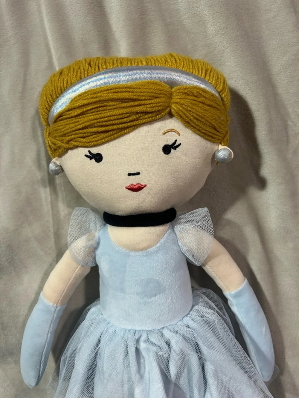 Disney Cinderella Light Blue Princess Plush Doll with Blonde Hair - Picture 2 of 4